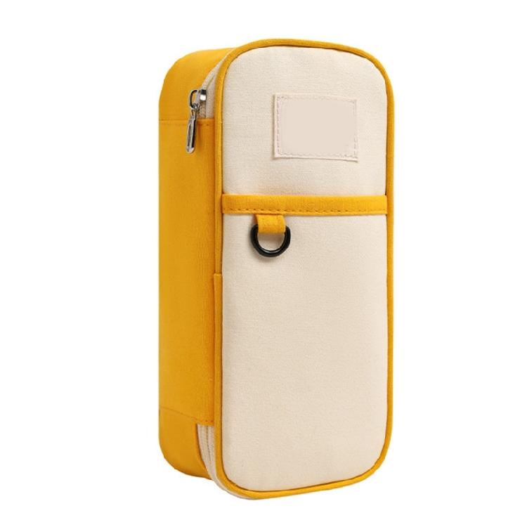 

Big Pencil Case Large Capacity Pen Pouches Portable Pen Organiser Storage Bag Travel Makeup Pouches for Student Teen 1 жовтий
