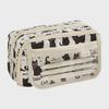 "Transparent Black Cat Pencil Case - Large Capacity, Multi-layer, Student Stationery Bag"