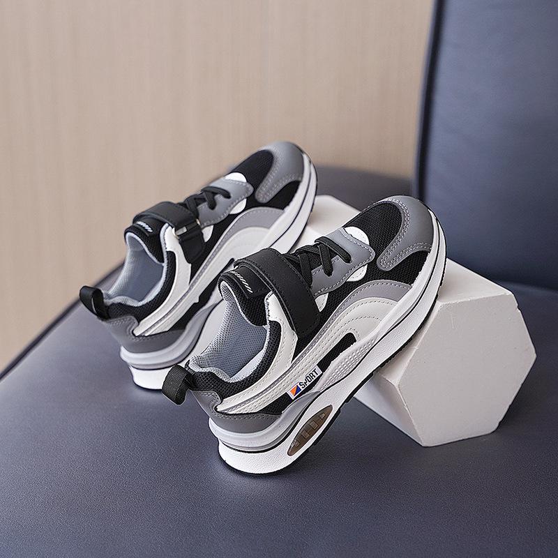 

Boys Mesh Breathable Sports Running Shoes - 2025 Autumn Collection for Ages 3-12 Size 31/19cm чорний