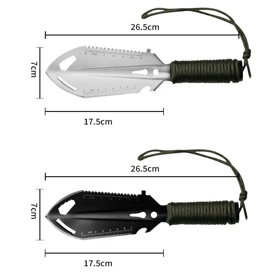 Camping Portable Engineer Shovel, Field Survival Tools, Outdoor Stainless Steel Multi-functional Small Tactical Hand Shovel