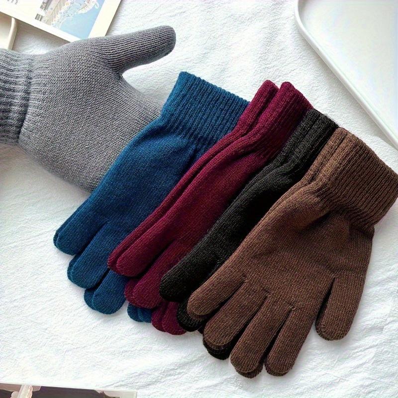 [Warm Winter Gloves] 5 Pairs Women's Soft Warm Winter Gloves | Touchscreen Gloves with Elastic Cuffs, Gloves for Cold Weather