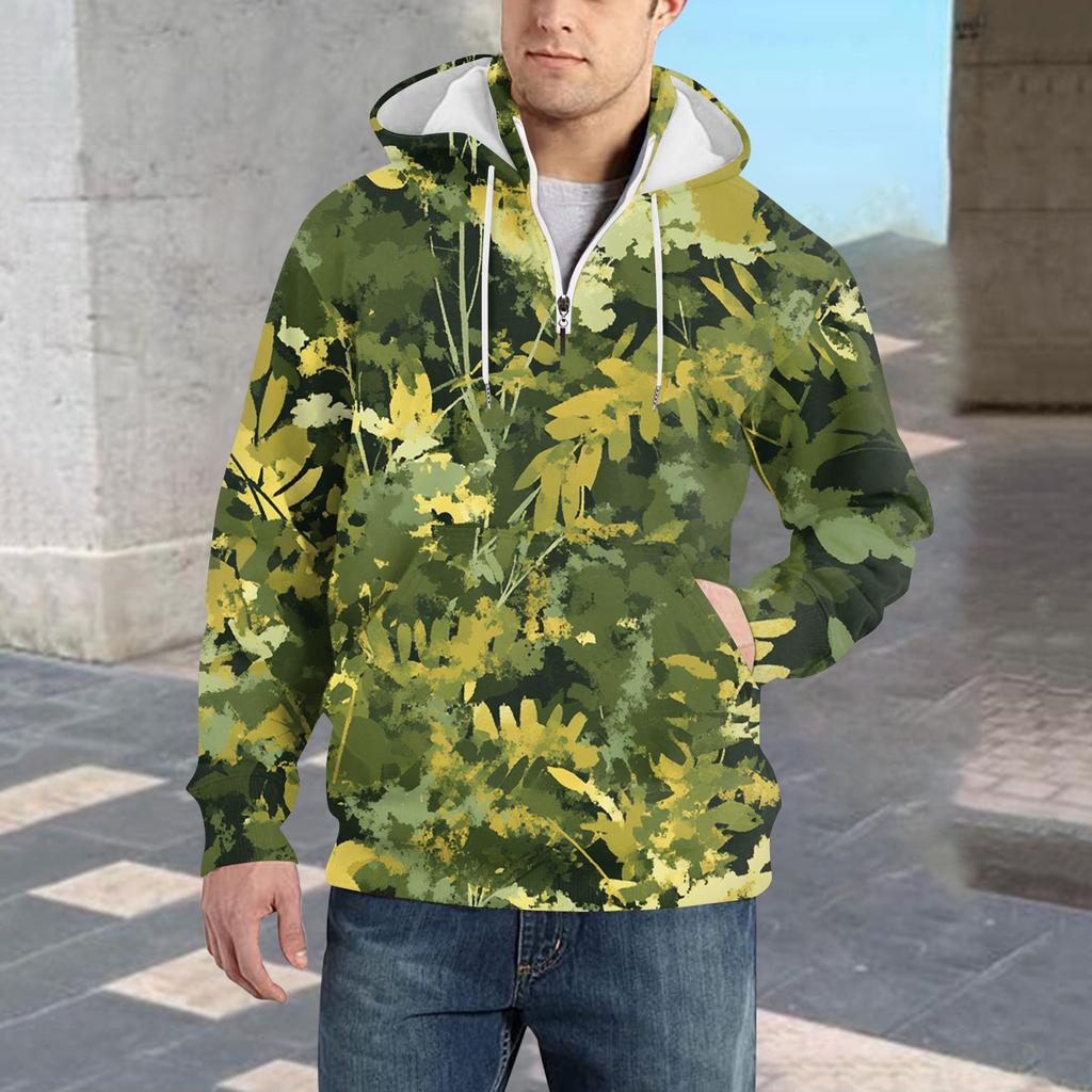 Spring And  Men's Standing Collar Sweatshirt Is Outdoor Casual Sweaters Tops