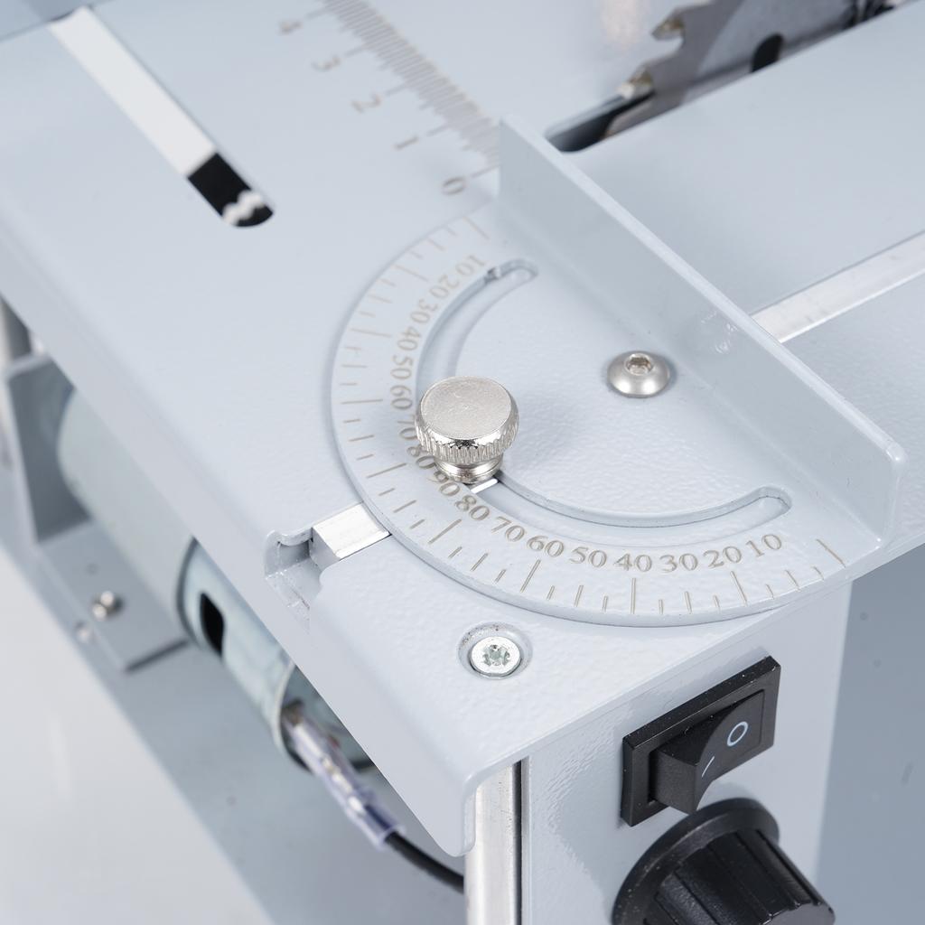 150W Mini Table Saw Desktop Electric Woodworking Metal Cutter AdjustableSpeed Angle Adjustment