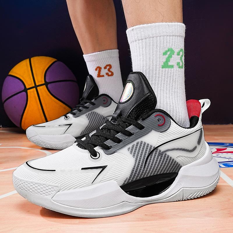 Basketball Shoes Men's MD Mesh Breathable Ultra-light Men's Sports Sports Students' Casual Running Trendy Shoes Women's Actual Combat Shock-absorbing