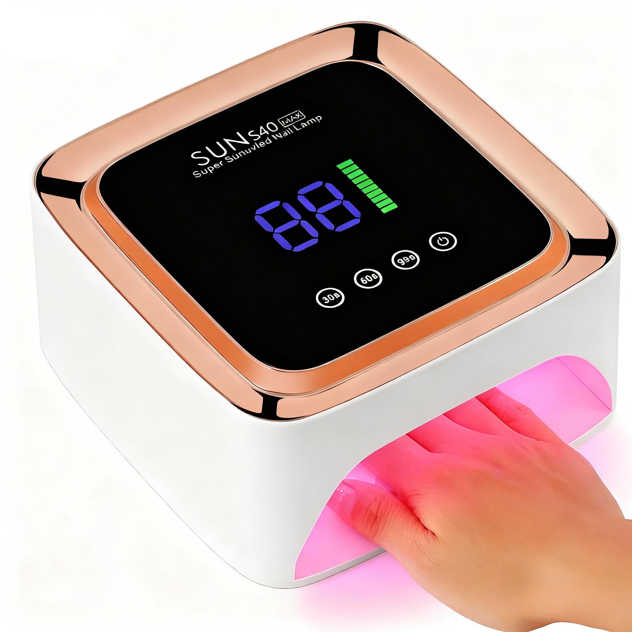 

Latest Rechargeable Gel Nail 220W Rechargeable Gel Nail Low Heat LED UV for 57 LEDs Curing Resin Low for Hands and Japanese Instruction Manual