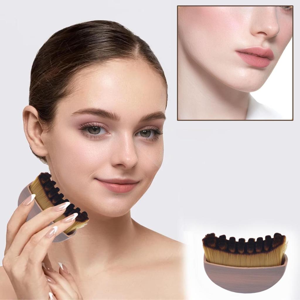 Lymfatický konturovací štětec na obličej, Lymfatický štětec na suché kartáčování pro drenáž, Navržený pro obličej dostatečně jemný, Přesně přiléhá k pokožce a zmírňuje únavu