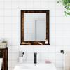 VidaXL Miroir de Salle de Bain avec Étagère, Miroir de Maquillage, Miroir Coméstique, Miroir de Courtoisie, Moderne, Chêne 842418