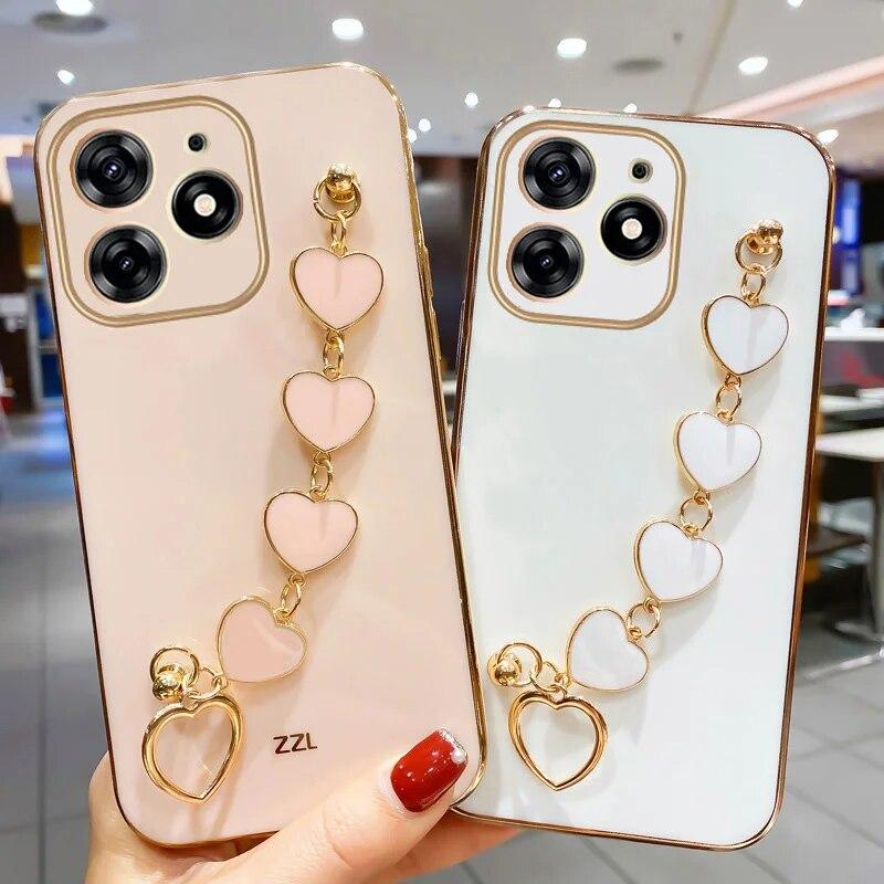 

Чехол для телефона с ремешком на запястье для Tecno Spark 10 Pro 10C 9T 9 8T 8C Spark Go 2023 7 Pro 7T 6 Air Go 5, мягкий тонкий чехол-браслет