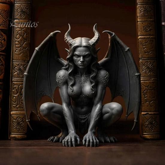 Resin Ornaments for Home Decor Gargoyle Statue, Medieval Gothic Sculpture, Artistic Horror Small Sculptures Windowsill Decorative Craft Office Living