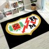 Rayo Vallecano Football Team Crest Area Rug, Colorful Shield Logo Floor Mat, Non Slip Carpet Home Decor