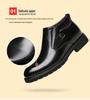 Men's Genuine Leather Slip-On Winter Shoes: Top Layer Cowhide, Warm Velvet Lining, Business Style