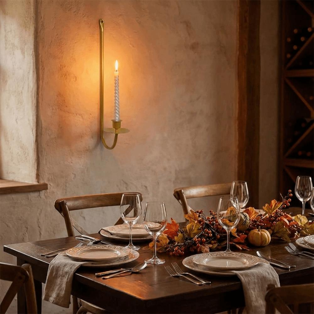 L-Shape Candlestick Holder Minimalism Metal Candle Sconce Party Prop Candle Stand  Wedding Party