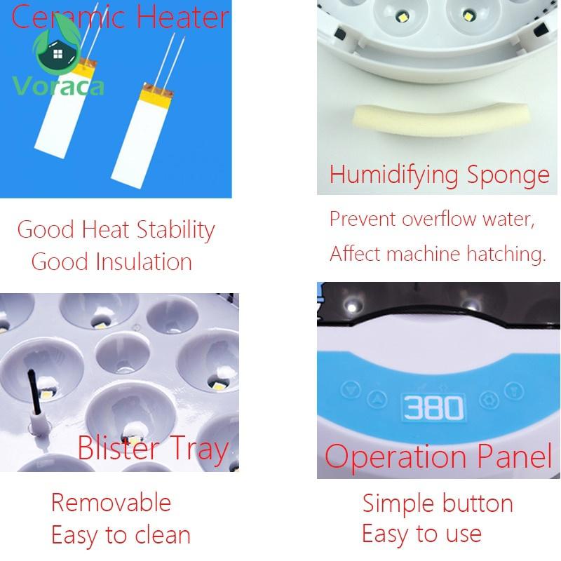 110V/220V Yumurta Kuluçka Makinesi LED Otomatik Civciv Çıkarma Makinesi Sıcaklık Kontrollü Dijital Kuluçka Makinesi 9 Yumurta Mini Civciv Büyütme Makinesi Kanatlı Kuş