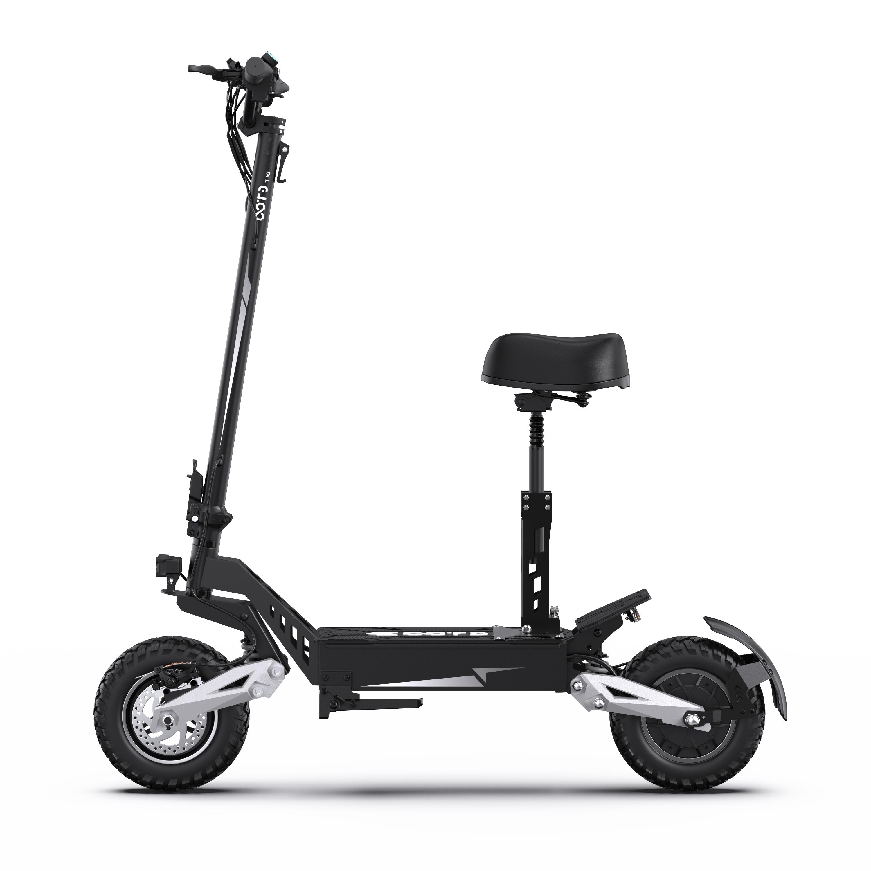 Monopattino Elettrico Pieghevole OOTD T10 50Km/h Velocità Massima Monopattino Elettrico da Città 48V 18AH 60Km Autonomia Carico 120Kg Nuovo 18AH+Seat nero