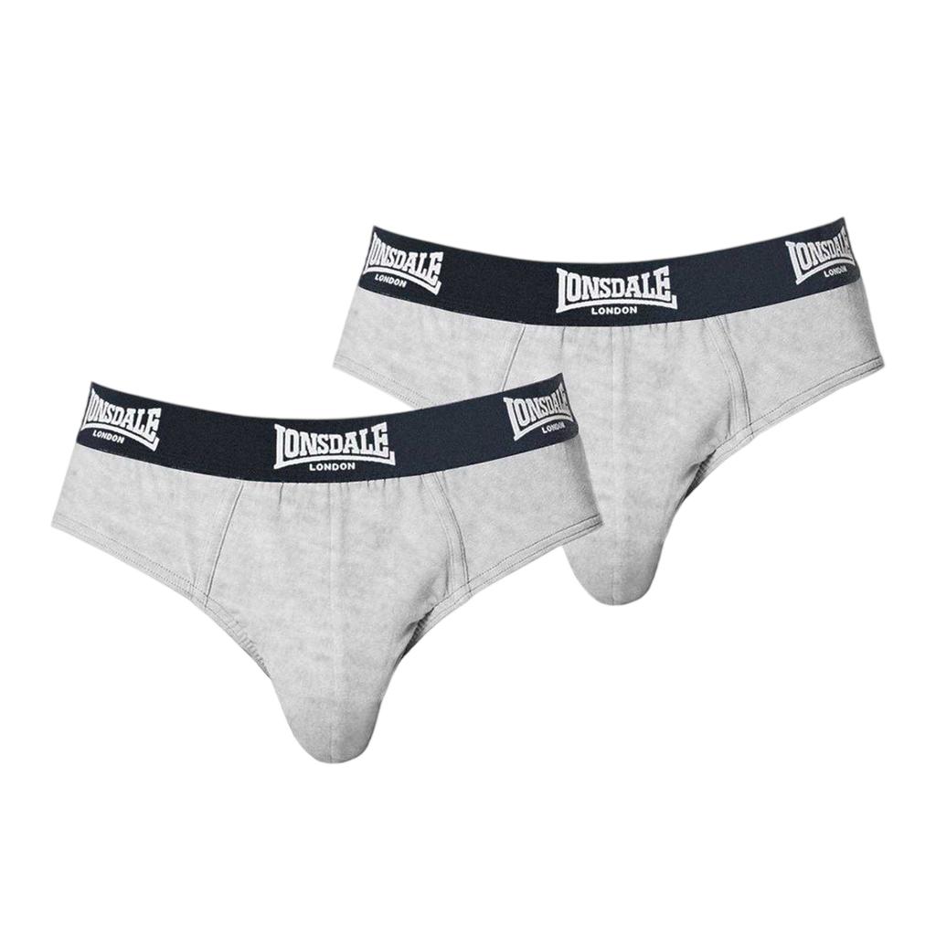 Lonsdale Mens Contrast Waistband Briefs (Pack of 2)