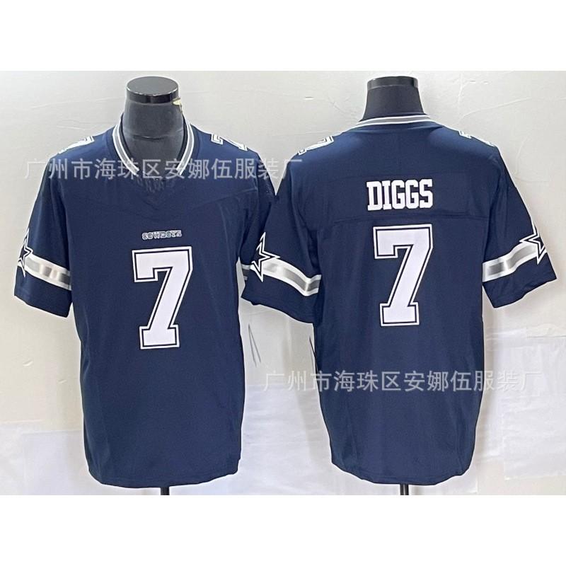 Mens American Football Jersey Dallas Cowboys Style Cotton Blend Performance Sportswear Rugby Training Game