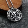Caribbean Pirate Aztec Gold Coin Skull Personality Men's Pendant Titanium Steel Jewelry