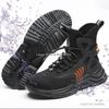 Fashion Fashion Work Safety Boots Men's Working Shoes Steel Toe Kevlar Puncture Proof Work Sneakers Men Safety Shoes High Top Work Boots