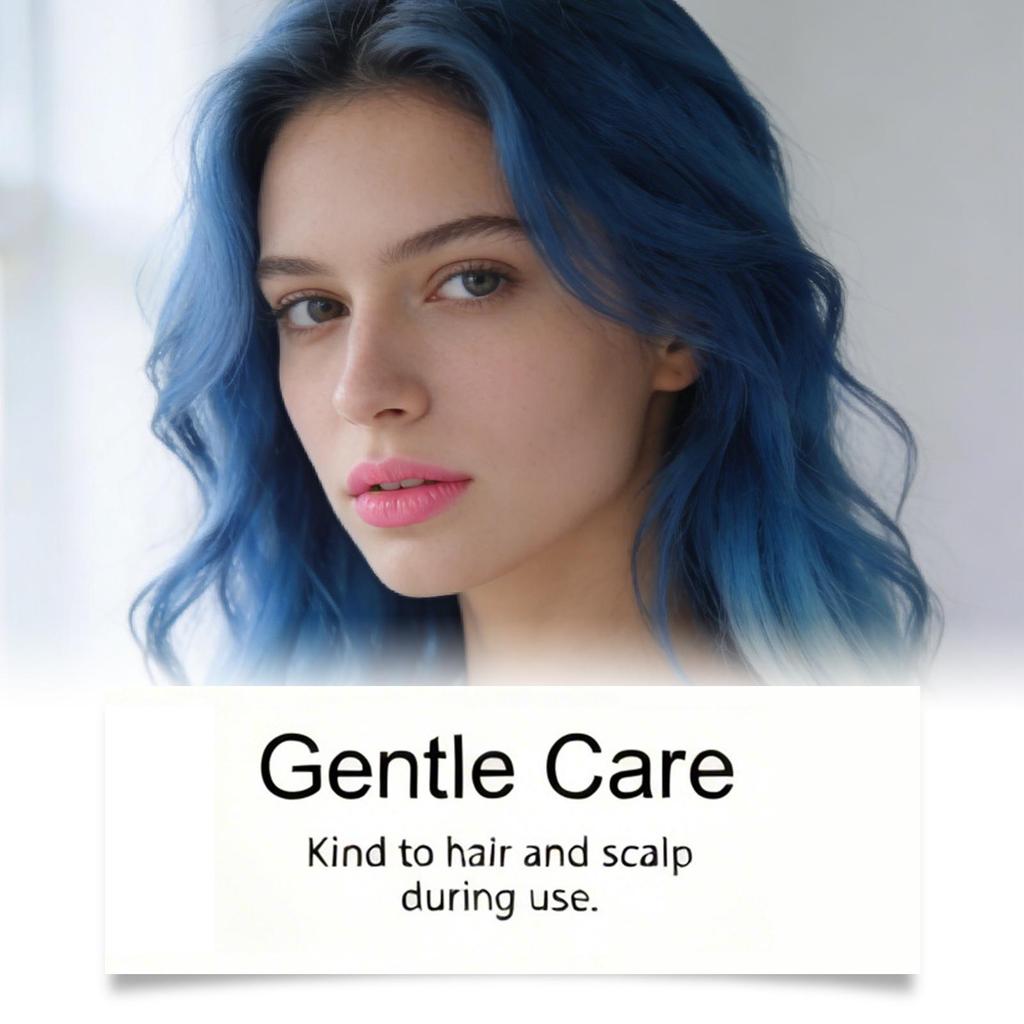 GleamXi Blue Temporary Hair Dye - Natural, Smooth, Even Coverage, Shiny, Vibrant Color