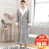 Autumn And Winter Thickened Cotton Towel Material Bathrobe Women'S Long Couple Warm Nightgown Men'S Large Size Pajamas Couple