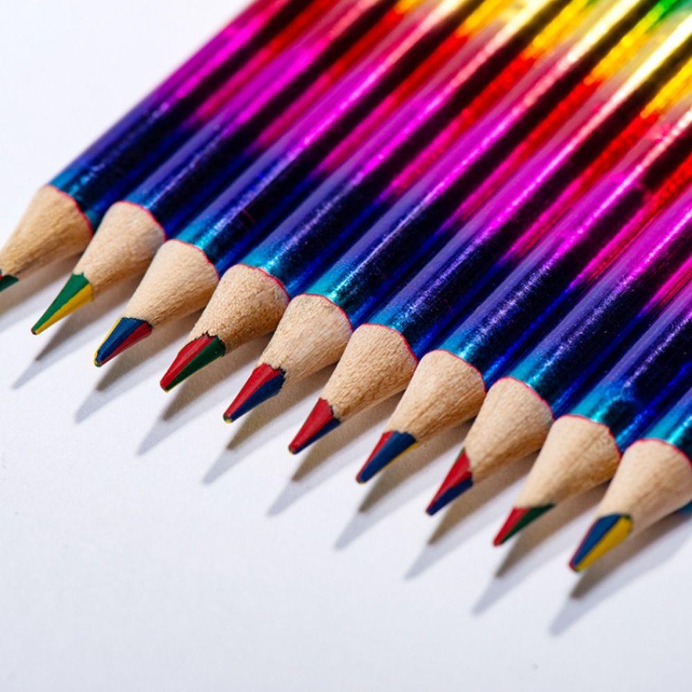 12Pcs Drawing Colored Pencil Set Painting Multi-color Pen Graffiti Rainbow Pencils School Supplies