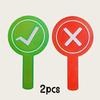 "1/2pcs Double-Sided PVC Handheld Response Cards - 'Correct' & 'Wrong' Signs for Classroom Teaching, Family Games, "