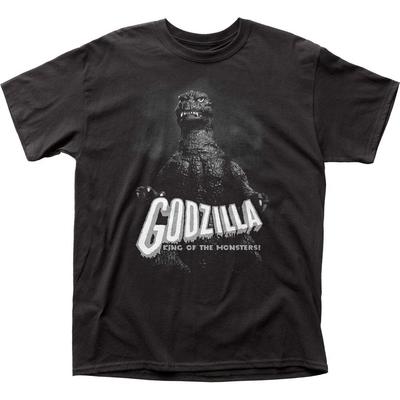 Godzilla Ασπρόμαυρο Βασιλιάς των Τεράτων Ανδρικό T-Shirt Κλασική Ταινία Κουλτ Νέο Μαύρο