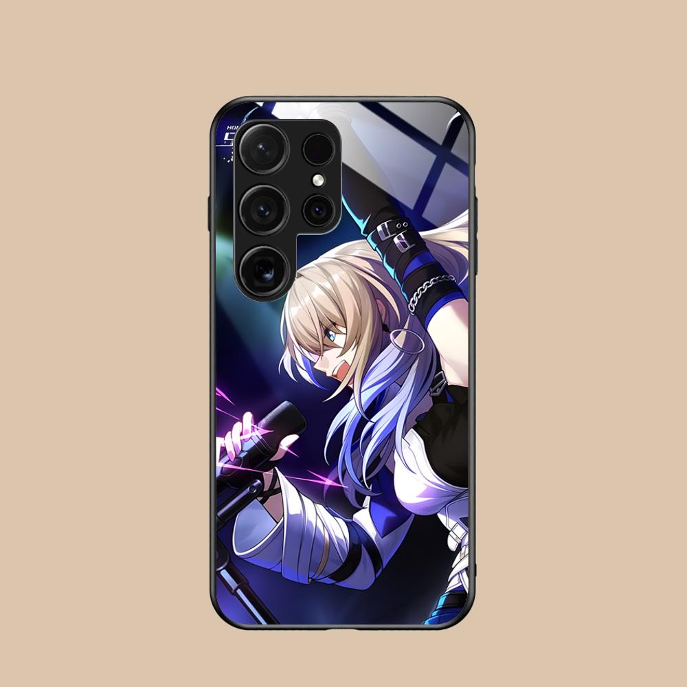 

HSR Serval Glass Mobile Phone Case for Samsung Galaxy S26 S25 S24 S23 S22 S21 S20 Note20 Plus FE Ultra Colorful Cover Galaxy Note20 Ultra