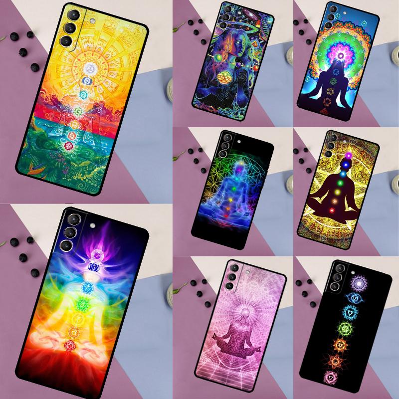 Mandala Chakra Yoga Hülle Für Samsung Galaxy S24 S22 S23 Ultra Note 20 S9 S10 Note 10 Plus S20 FE S21 FE Abdeckung
