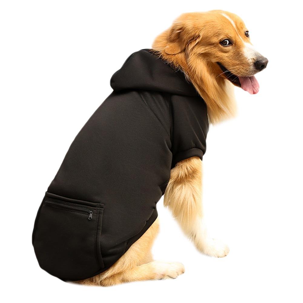 Winter Pet Dog Clothes Dogs Hoodies Fleece Warm Sweater Soft Pets Clothing Zipper Pocket Sweater Costume Coat Accessories XS-5XL