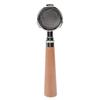 51mm Portafilter Fit for Olympia Cremina Coffee Machine 3 Ears Bottomless Portafilter with Filter and Wooden Handle