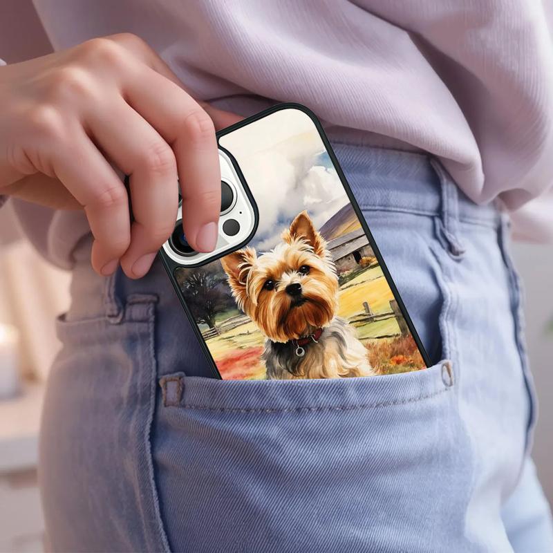 Yorkshire Terrier Yorkie Dog Pet Animal Phone Case For iPhone 17 Air 15 16e 14 13 Pro Max Coque 12 11 Pro Max PLUS Cover