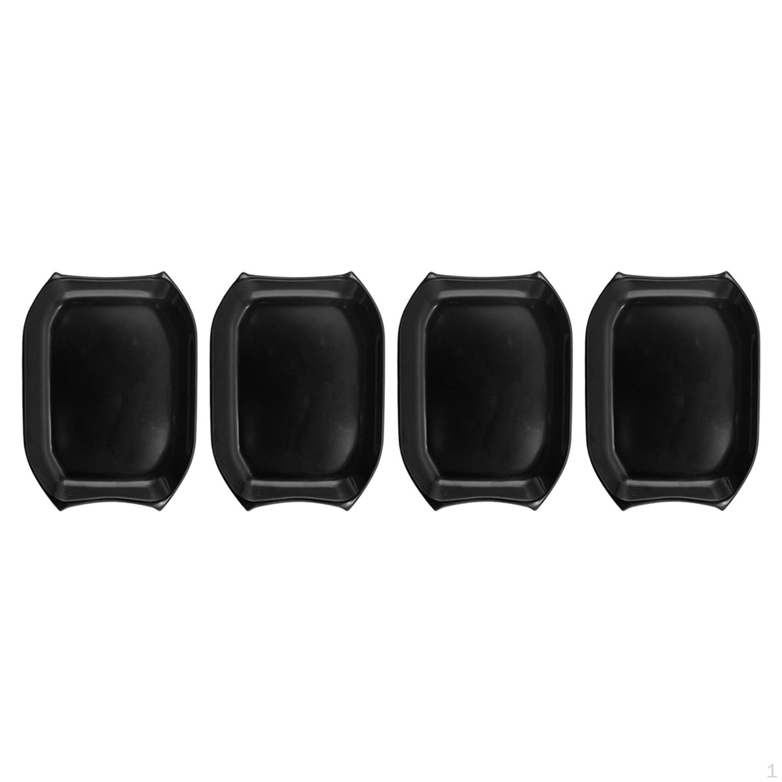 

4 Pieces Exterior Door Handle Bowl Cover Trim, Car ,Trim Strips Outer , Black
