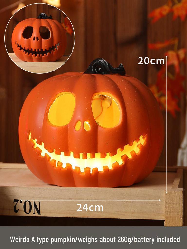 Luminous Halloween Pumpkin Lantern Decoration - Large Outdoor Display for Shopping Malls and Events