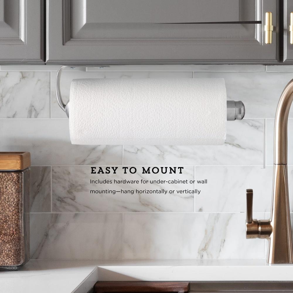 Patented Wall Mount Paper Towel Holder Perfect Tear Technology One-Handed Tear Ratchet System Effortless Use Universal Fit