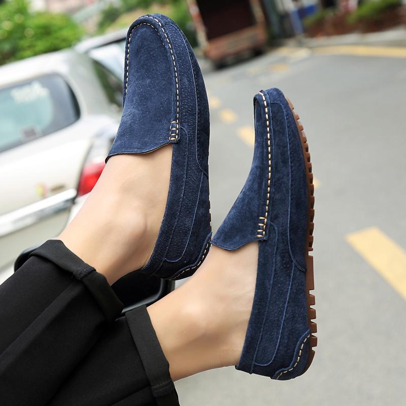 Men’s Moccasins Driving Shoes Comfort Flats Casual Slip On Plus Size Suede Shoes for Men Over Sized