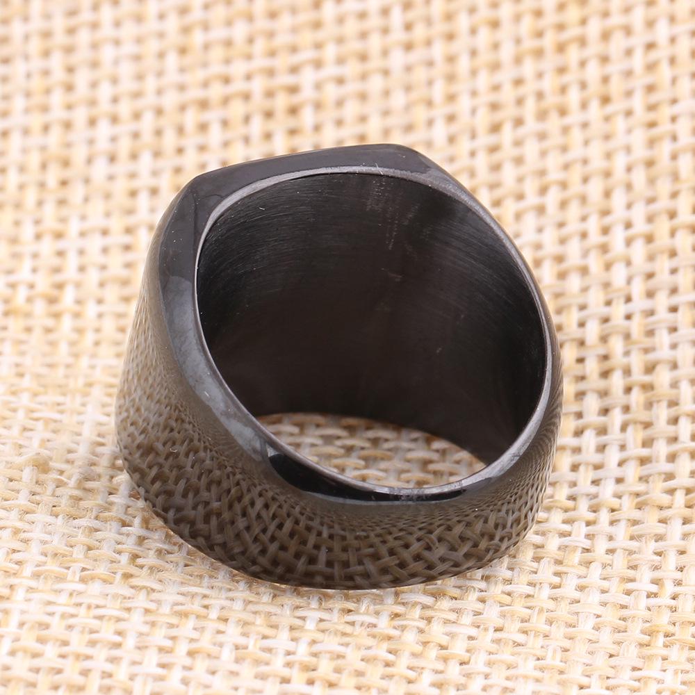 Multicolor Freemason Logo Stainless Steel Ring - 18MM Etched Design