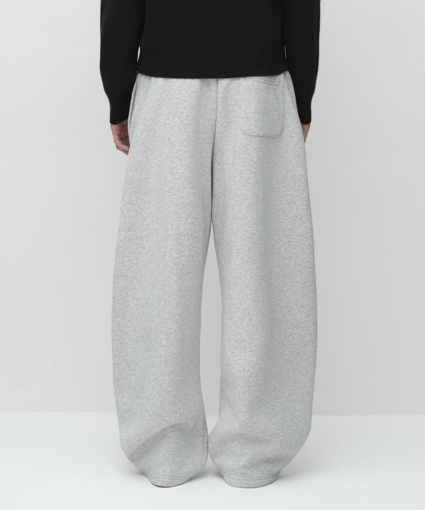 MUSINSA STANDARD Brushed Curved Sweatpants [Melange Light Gray]