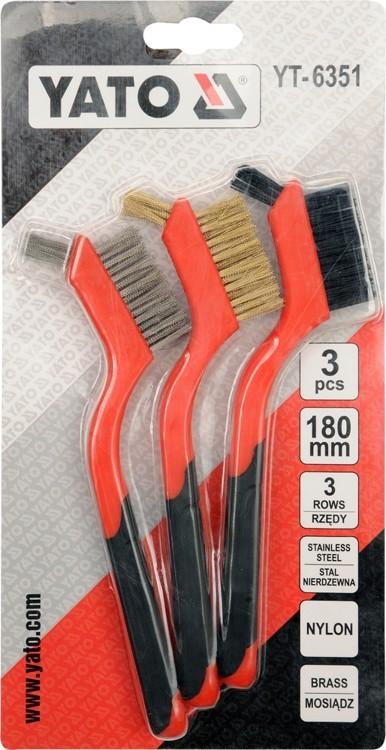 Wire brushes set of 3 YT-6351 YATO