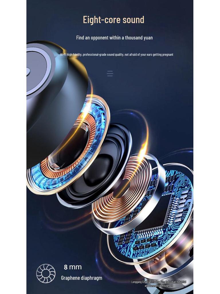 Bluetooth 5.4 Wireless Dual Mini In-Ear Earbuds for Huawei, OPPO, Apple, Vivo - Over-Ear Sports Headphones