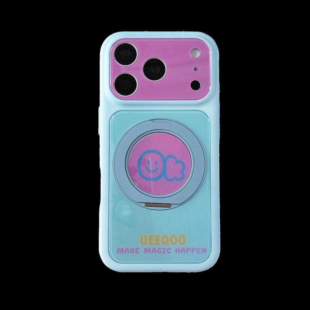 Korean Style Matte Smiley Face Magnetic Case for iPhone 16 Pro/17 Pro/17 Pro Max