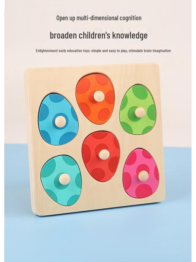 3D Dinosaur Egg Wooden Jigsaw Puzzle - Educational Baby Toys