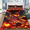 Magic Flying Dragon Duvet Cover Pillowcase Colorful Fly Dragon Wildlife Kids Bedding Set  Adult Boy Girl Bedroom Decoration