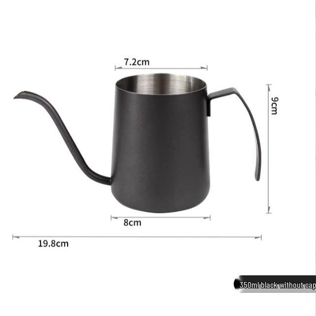 Swan Neck Stainless Steel Pour-Over Coffee Pot with Teflon Spout for Home Brewing
