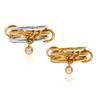 Trendy Vintage Geometric Three Layered Stainless Steel Ring Woman 18K Gold Plated Cubic Zircon Fashion Stackable Rings
