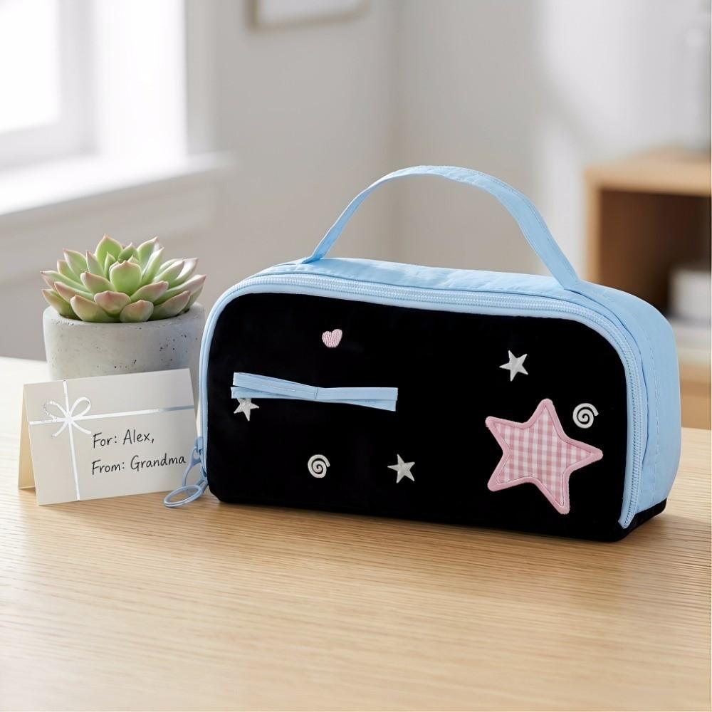 Pencil Pouch Korean Style Pen Bag Bow Starfish Love Heart Cloth Stationery Bag  Student