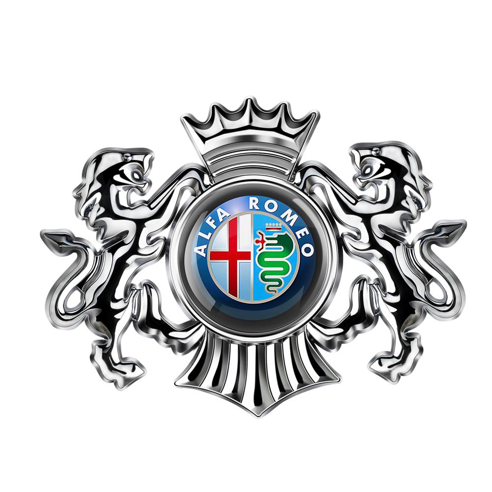 YYCE3 3D Car Fender Metal Crown Lion Emblem Badge decoration Stickers For Alfa Romeo Giulietta GT 159 147 Mito Volante Auto Styling