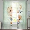 Blumen-Tüll-Fenstervorhänge im dekadenten Stil für Schlafzimmer, luxuriöse Wohndekoration, Vorhänge im Wohnzimmer, Chiffon-Paneele
