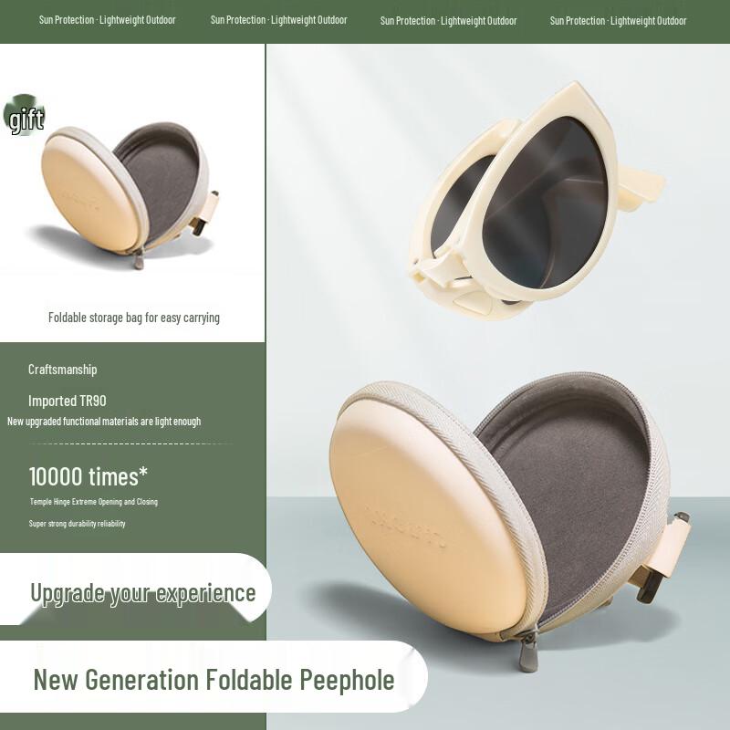 CAPONI Foldable Cat Eye Polarized Sunglasses