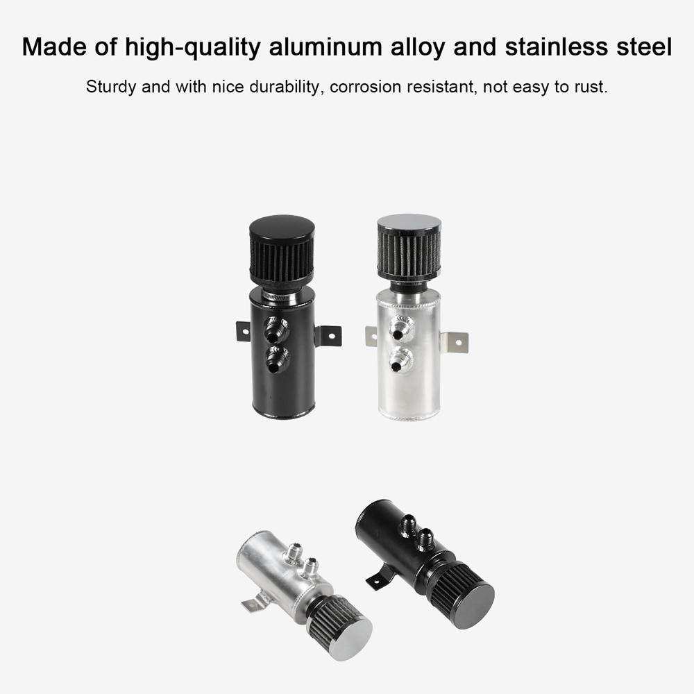 10AN Baffled Oil Catch Can Universal Oil Breather Tanks with Valve 750ml